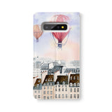 Back Side of Personalized Samsung Galaxy Wallet Case with Travel design - swap