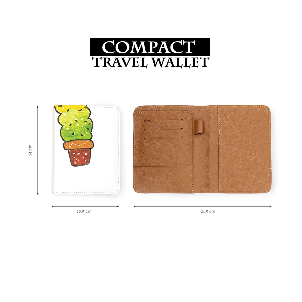compact size of personalized RFID blocking passport travel wallet with Plants design