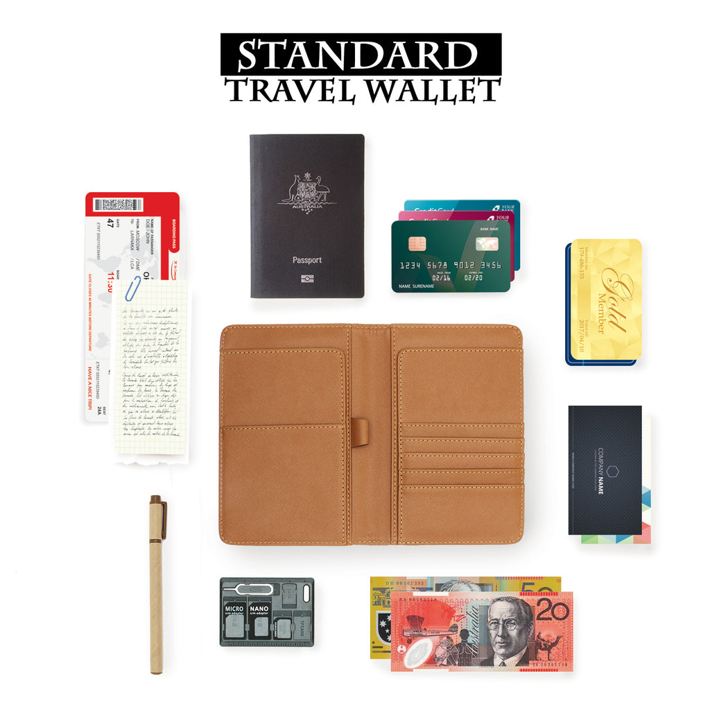 how to use standard size personalized RFID blocking passport travel wallet with Minimal Lines design