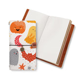 opened midori style traveler's notebook with Halloween design