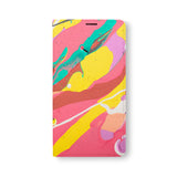 Front Side of Personalized Samsung Galaxy Wallet Case with Abstract1 design