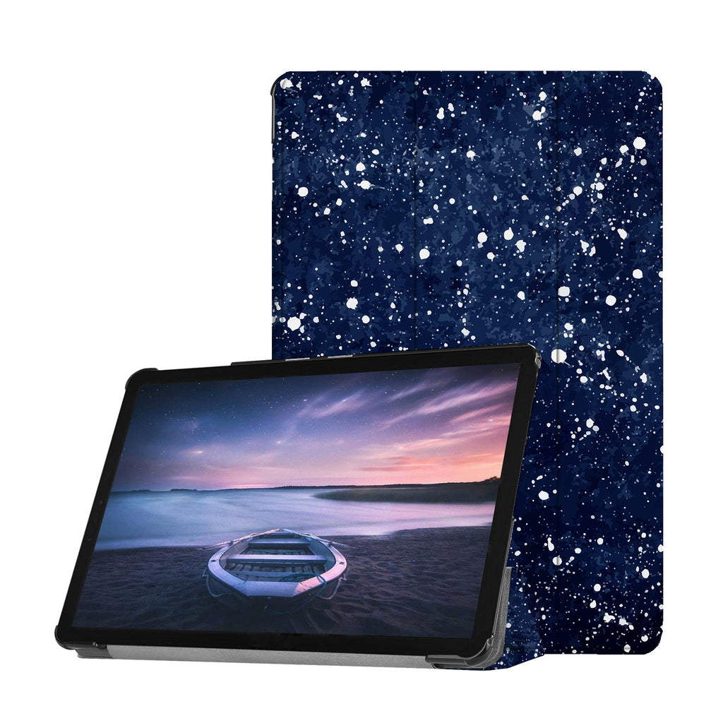 Personalized Samsung Galaxy Tab Case with Galaxy Universe design provides screen protection during transit
