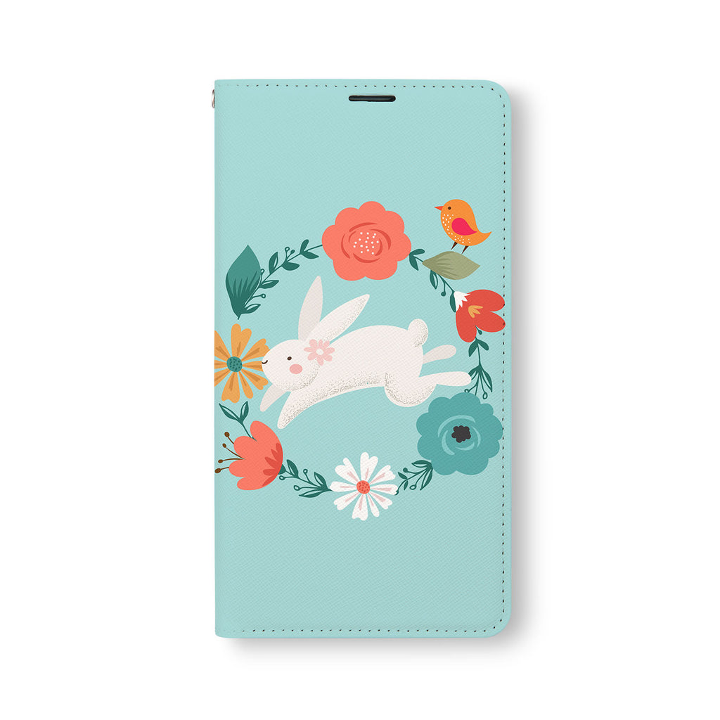 Front Side of Personalized Samsung Galaxy Wallet Case with EasterBunnyTang design