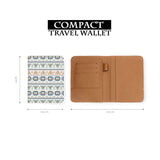 compact size of personalized RFID blocking passport travel wallet with Tribal Patterns design