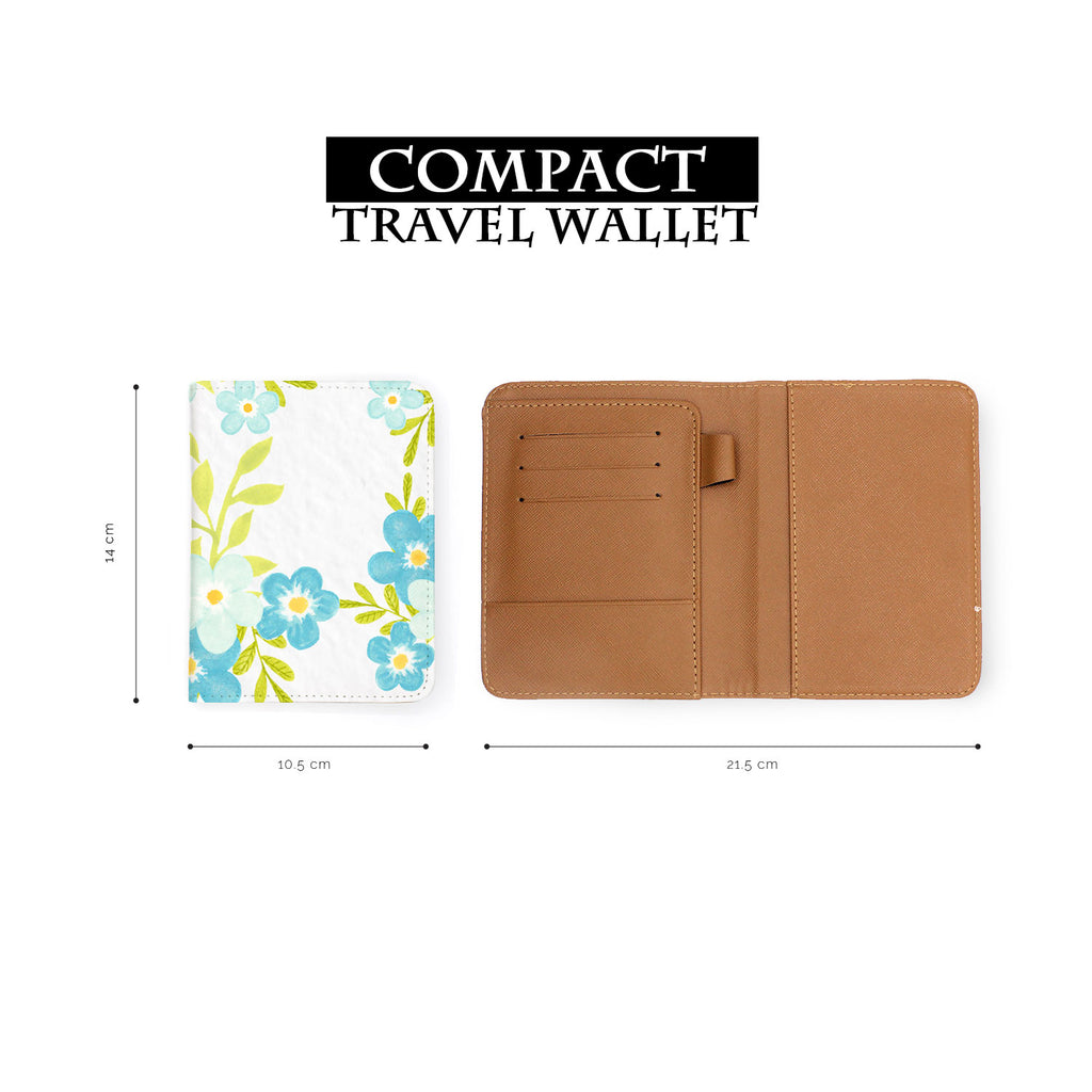 compact size of personalized RFID blocking passport travel wallet with Charm Floral design