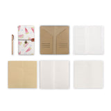 midori style traveler's notebook with Fruit Red design, refills and accessories