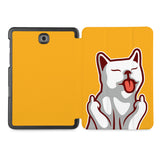 the whole printed area of Personalized Samsung Galaxy Tab Case with Cat Fun design