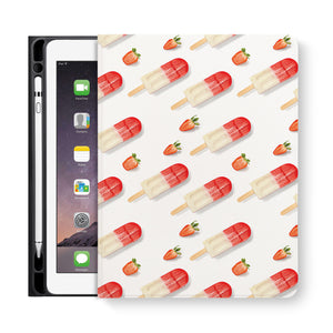 frontview of personalized iPad folio case with Sweet design
