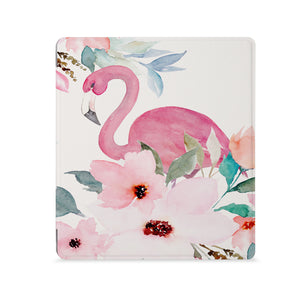 the Front View of Personalized Kindle Oasis Case with Flamingo design - swap