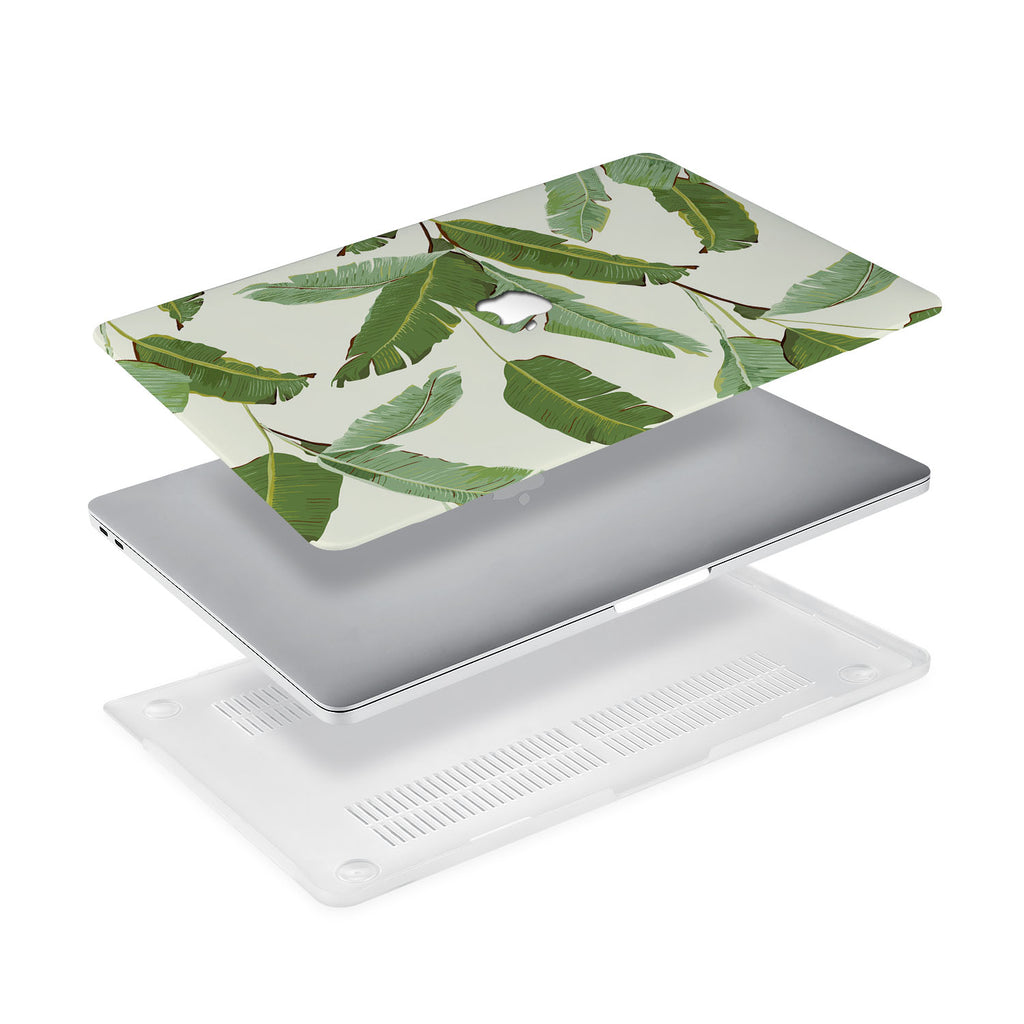 Ultra-thin and lightweight two-piece hardshell case with Green Leaves design is easy to apply and remove - swap