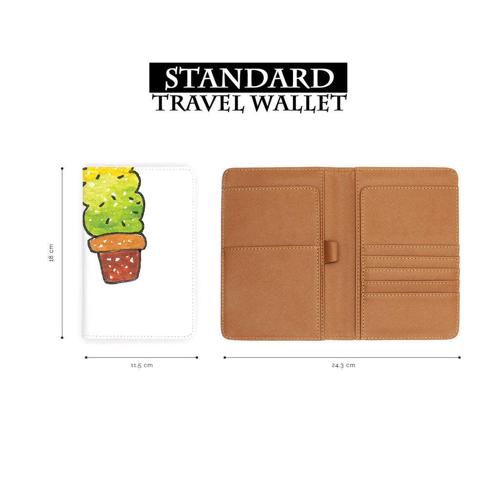 standard size of personalized RFID blocking passport travel wallet with Plants design