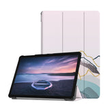 Personalized Samsung Galaxy Tab Case with Marble Art design provides screen protection during transit