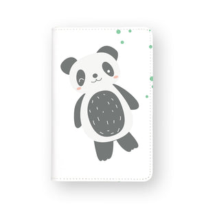 front view of personalized RFID blocking passport travel wallet with Cute Animals design
