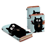 three size of midori style traveler's notebooks with Cat Kitty design