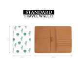 standard size of personalized RFID blocking passport travel wallet with Cactusswatches design