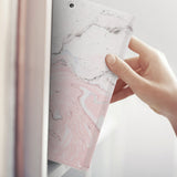 Get your iPad protected with the personalized iPad folio case with Pink Marble design 