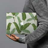 hardshell case with Green Leaves design combines a sleek hardshell design with vibrant colors for stylish protection against scratches, dents, and bumps for your Macbook