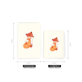 comparison of two sizes of personalized RFID blocking passport travel wallet with Autumn Treasure design
