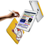 Vista Case iPad Premium Case with Cat Fun Design has trifold folio style designed for best tablet protection with the Magnetic flap to keep the folio closed.