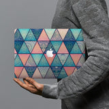 hardshell case with Aztec Tribal design combines a sleek hardshell design with vibrant colors for stylish protection against scratches, dents, and bumps for your Macbook