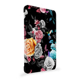 the side view of Personalized Samsung Galaxy Tab Case with Black Flower design