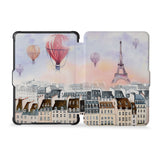 the whole front and back view of personalized kindle case paperwhite case with Travel design