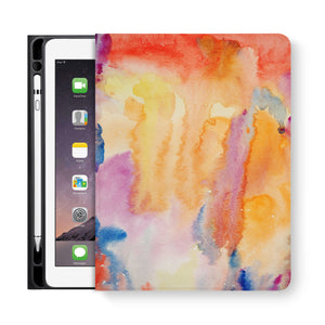 frontview of personalized iPad folio case with Splash design