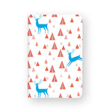 front view of personalized RFID blocking passport travel wallet with Fox And Deer design