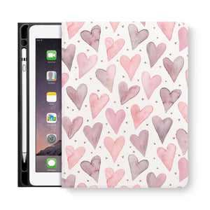 frontview of personalized iPad folio case with Love design