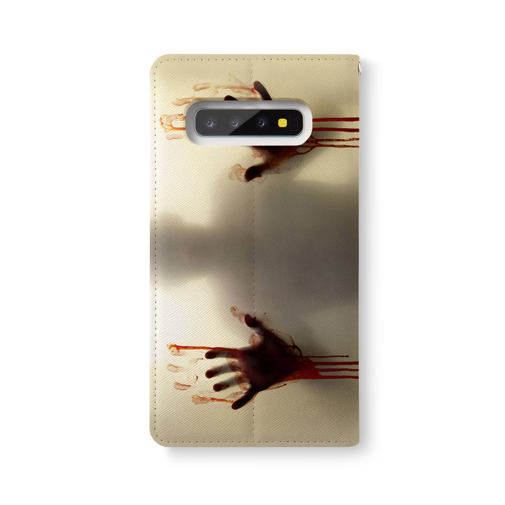 Back Side of Personalized Samsung Galaxy Wallet Case with Horror design - swap