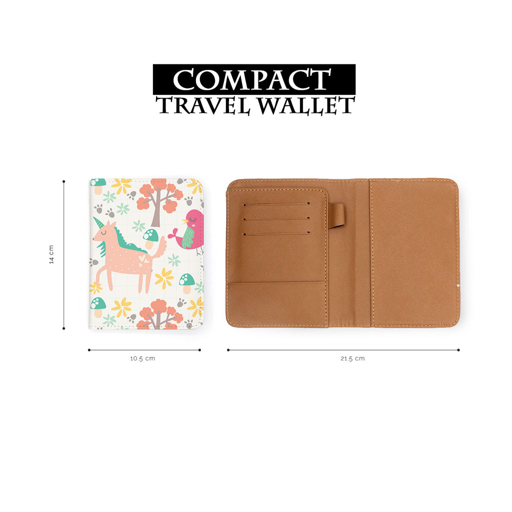 compact size of personalized RFID blocking passport travel wallet with Animals 3 design