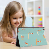 Enjoy the videos or books on a movie stand mode with the personalized iPad folio case with Summer design