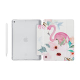 iPad SeeThru Casd with Flamingo Design Fully compatible with the Apple Pencil