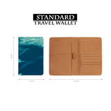 standard size of personalized RFID blocking passport travel wallet with Earth design