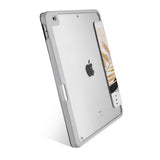 Vista Case iPad Premium Case with Marble Flower Design has HD Clear back case allowing asset tagging for the tablet in workplace environment.