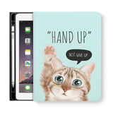 frontview of personalized iPad folio case with 02 design
