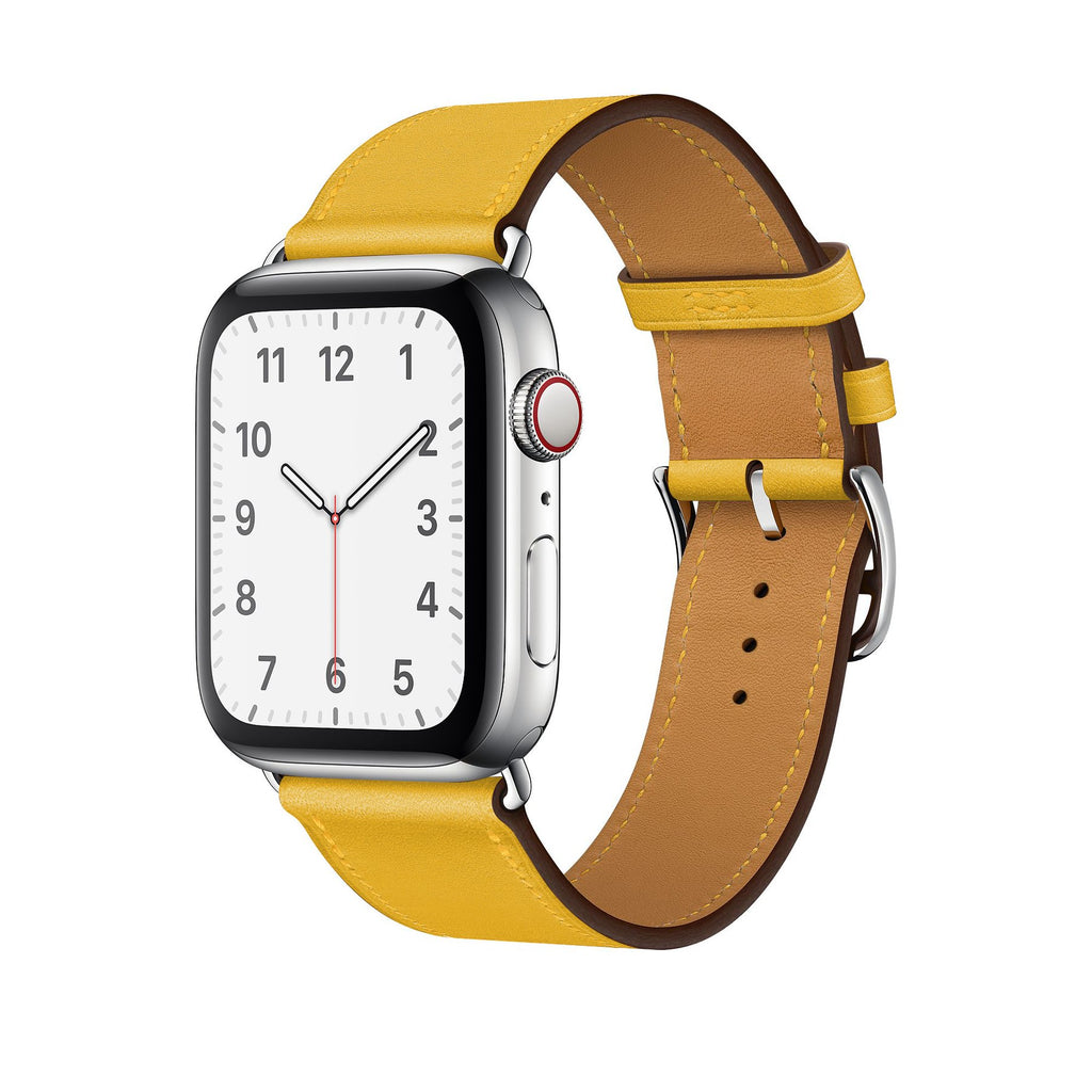 Single Tour Genuine Leather Band for Apple Watch - Yellow