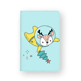 front view of personalized RFID blocking passport travel wallet with 08 design