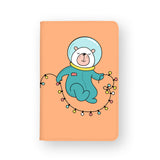 front view of personalized RFID blocking passport travel wallet with 04 design