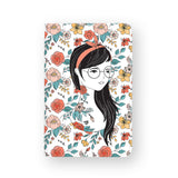 front view of personalized RFID blocking passport travel wallet with Portrait Of A Girl A design