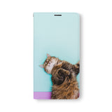 Front Side of Personalized Samsung Galaxy Wallet Case with Cat design