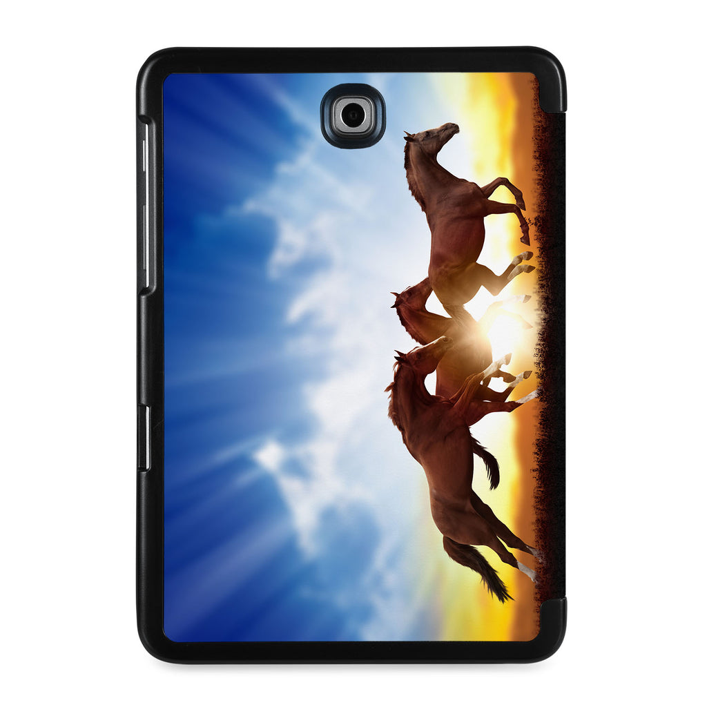the back view of Personalized Samsung Galaxy Tab Case with Horse design