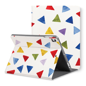The back view of personalized iPad folio case with Geometry Pattern design - swap