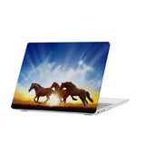personalized microsoft laptop case features a lightweight two-piece design and Horse print