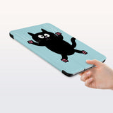 a hand is holding the Personalized Samsung Galaxy Tab Case with Cat Kitty design