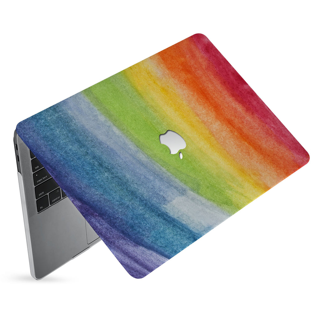 hardshell case with Rainbow design has matte finish resists scratches