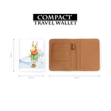 compact size of personalized RFID blocking passport travel wallet with Winter Charm design