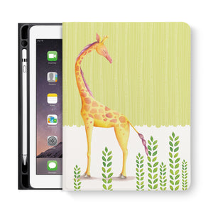 frontview of personalized iPad folio case with Cute Animal 2 design