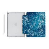 iPad SeeThru Casd with Ocean Design Fully compatible with the Apple Pencil