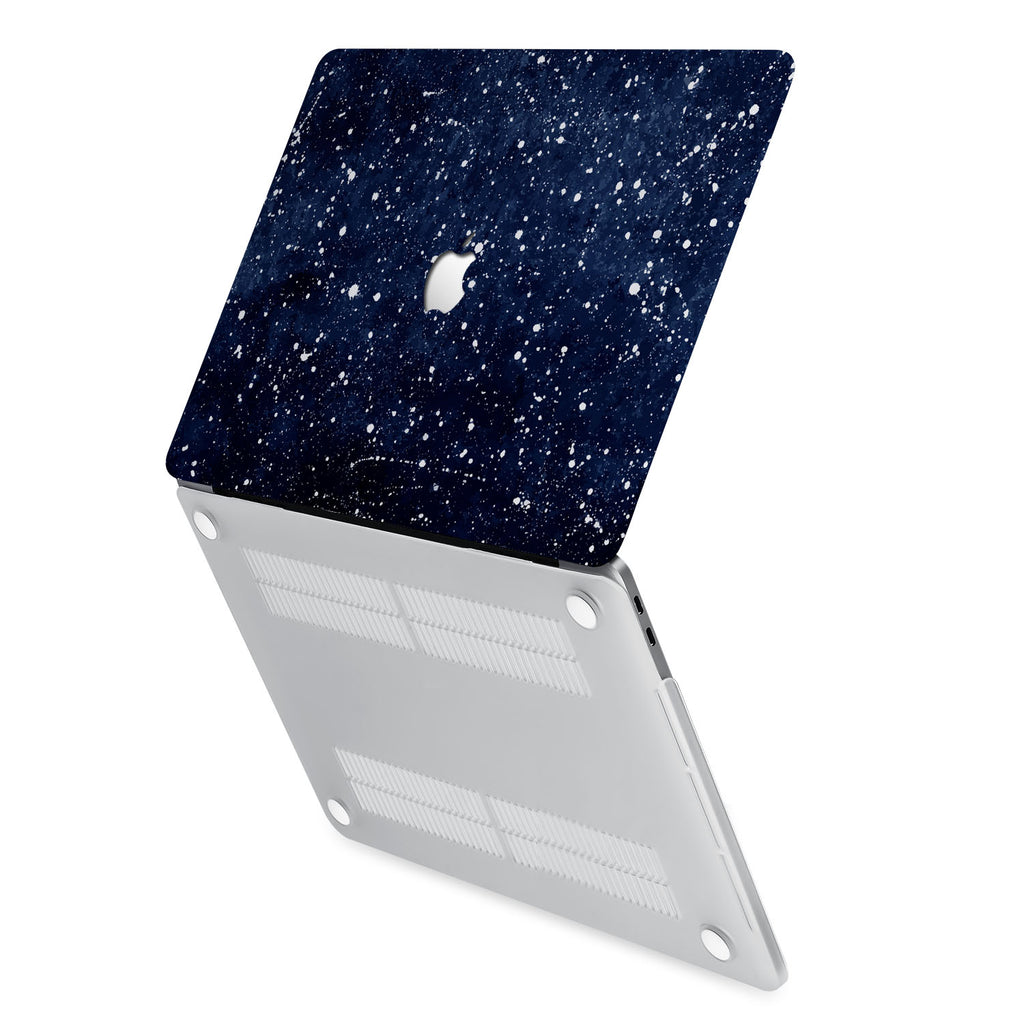 hardshell case with Galaxy Universe design has rubberized feet that keeps your MacBook from sliding on smooth surfaces